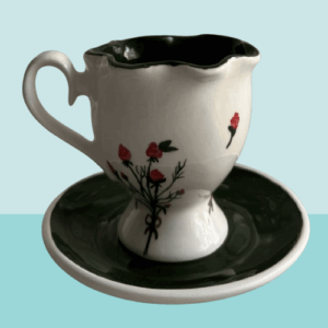 فنجان نعلبکی سفالی
